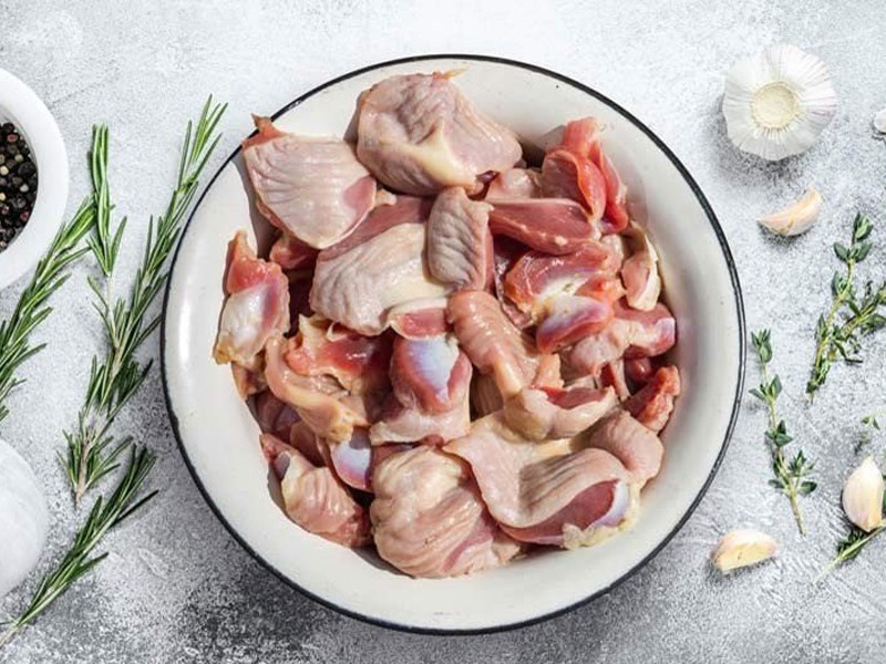how many calories in a chicken gizzard